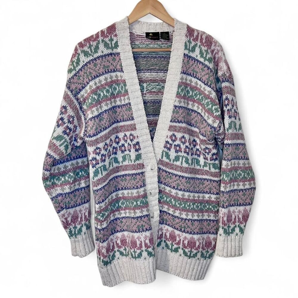 Cozy Liz Sport Floral Oversized Cardigan 80's / 90's CottageCore Romantic
